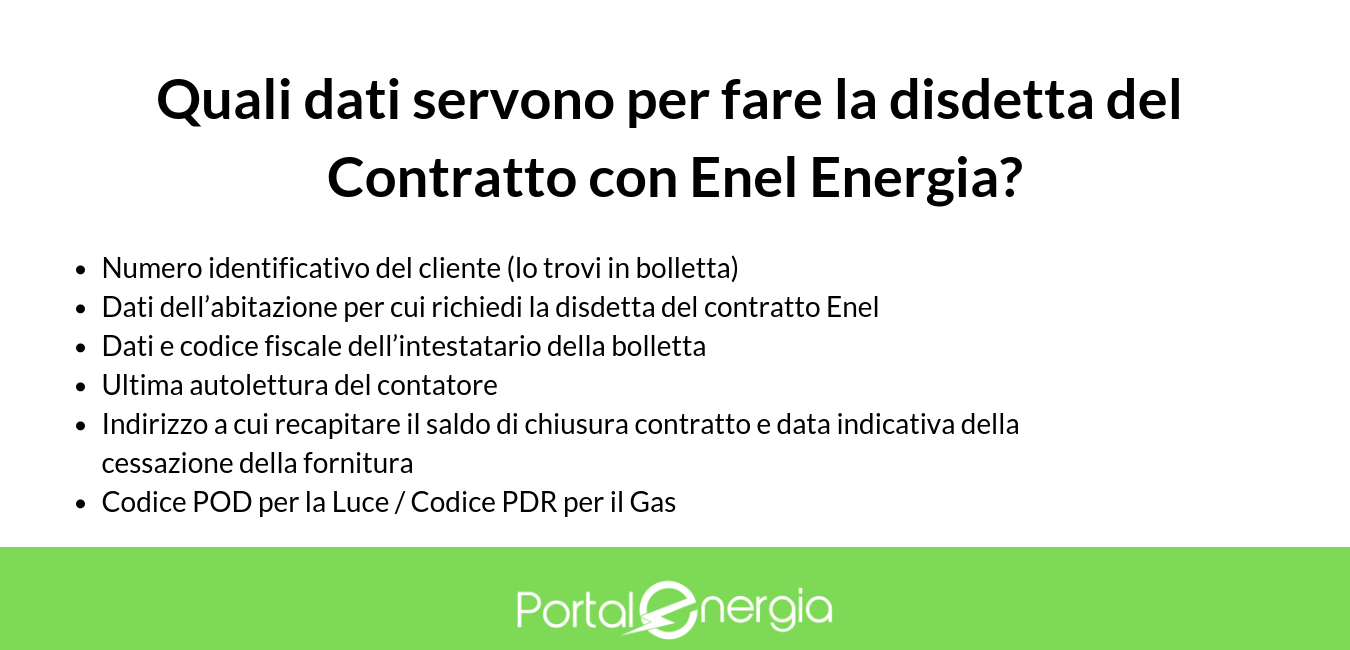 modulo disdetta contratto enel